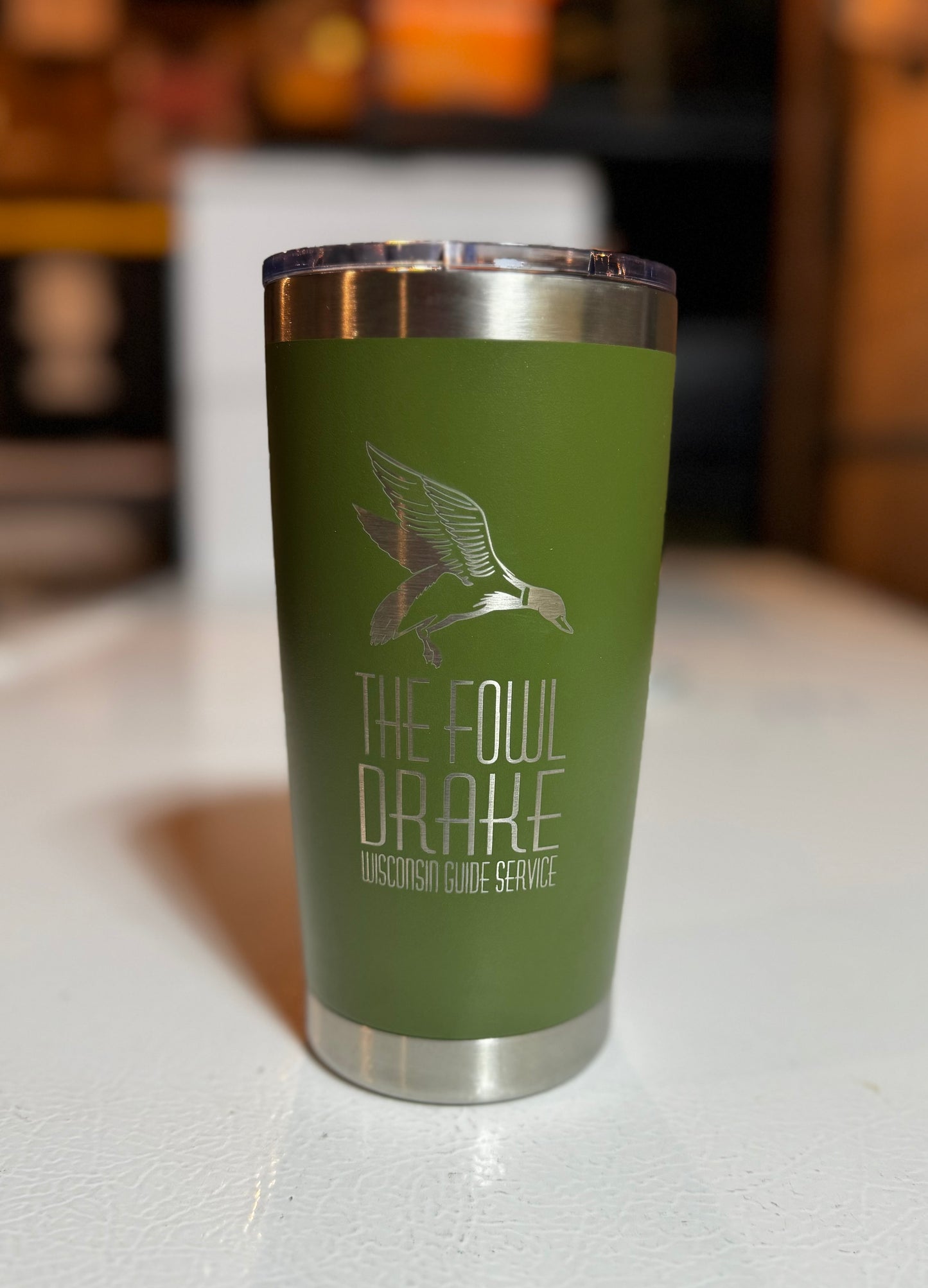 Green Tumbler with Logo