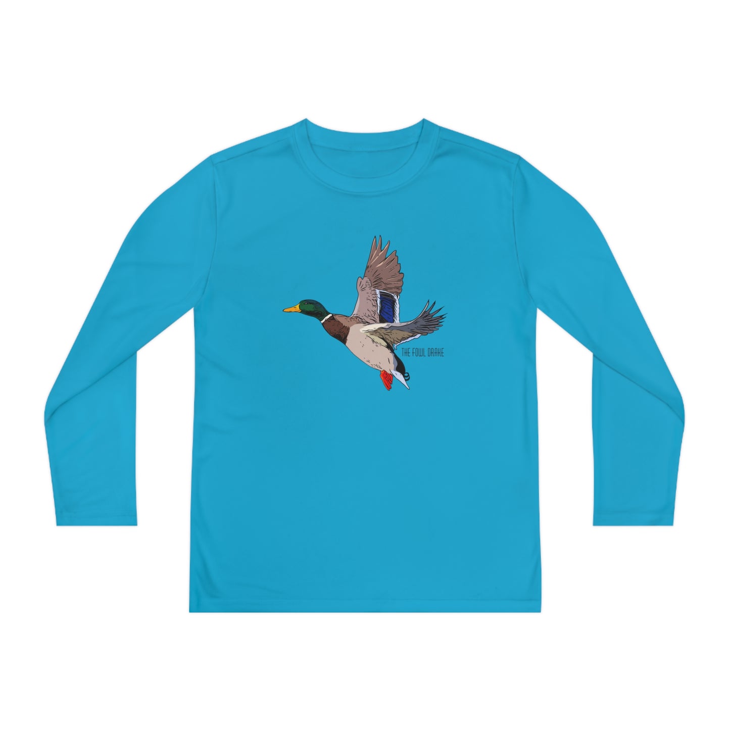 Full Plumed Drake Mallard Youth Long Sleeve Competitor Tee