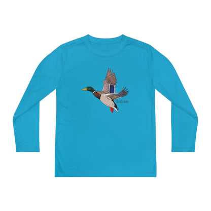 Full Plumed Drake Mallard Youth Long Sleeve Competitor Tee