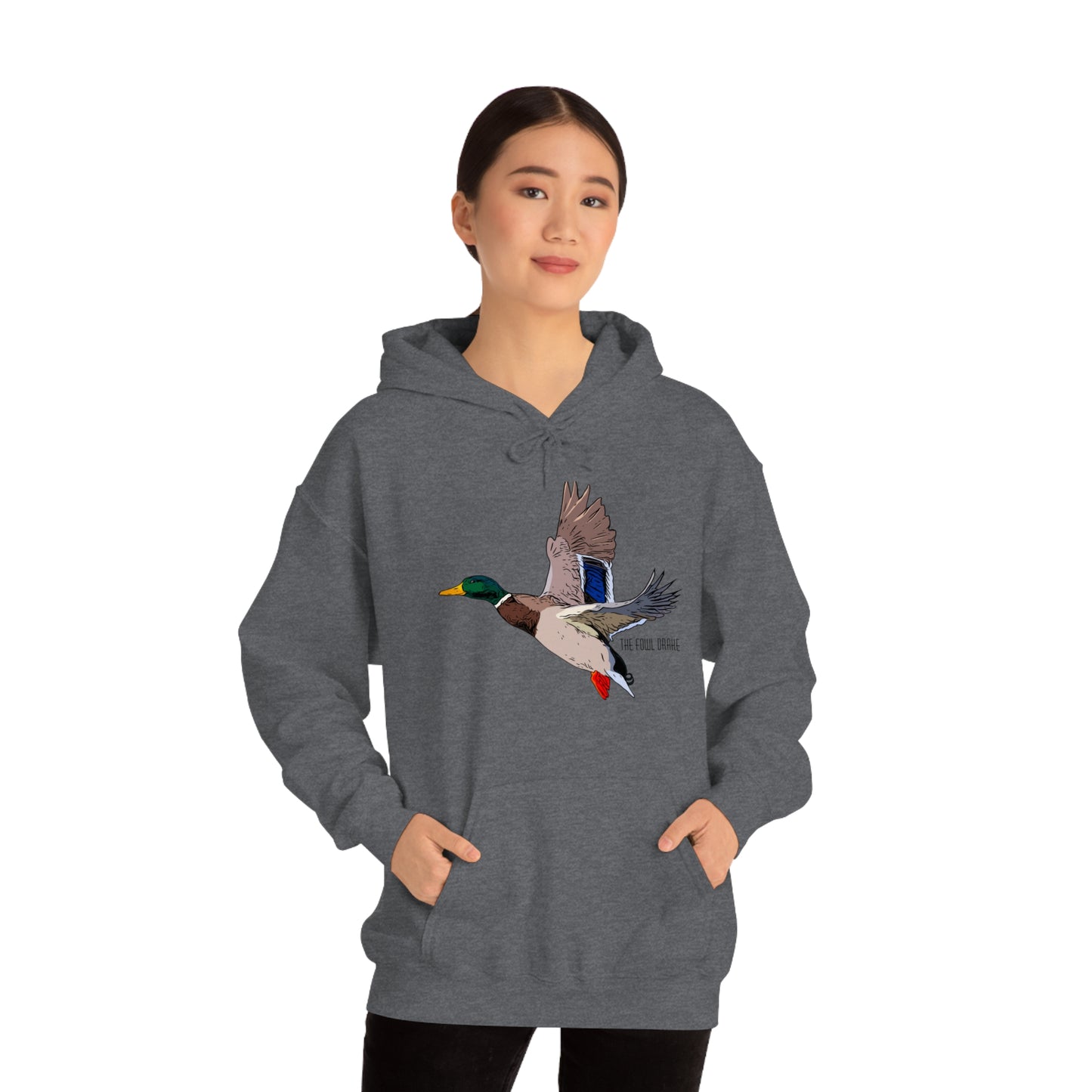 Full Plumed Drake Mallard Unisex Heavy Blend™ Hooded Sweatshirt