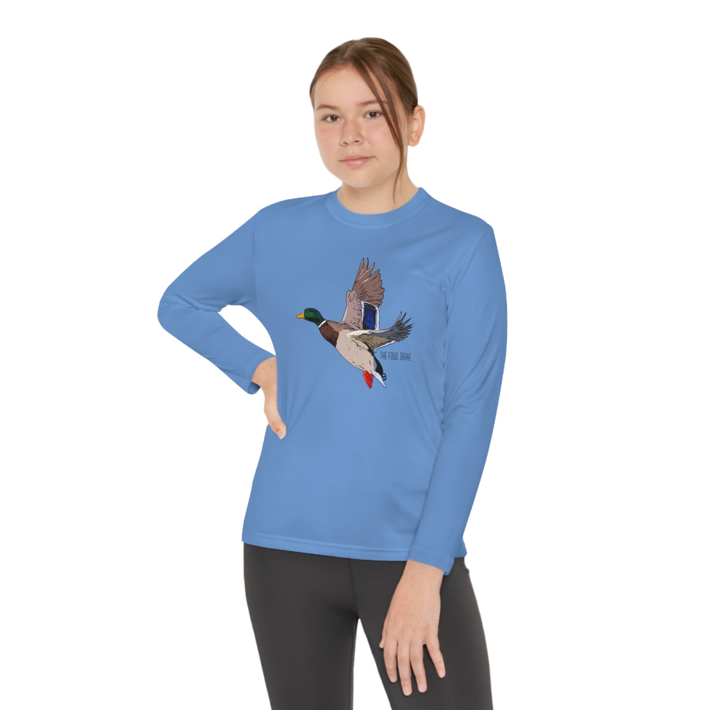 Full Plumed Drake Mallard Youth Long Sleeve Competitor Tee