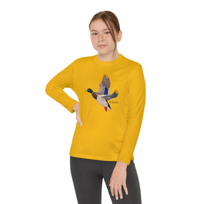 Full Plumed Drake Mallard Youth Long Sleeve Competitor Tee