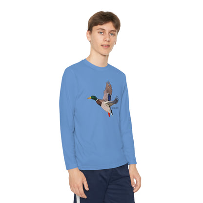 Full Plumed Drake Mallard Youth Long Sleeve Competitor Tee