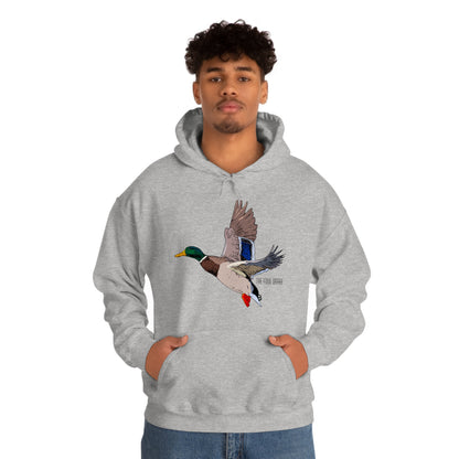 Full Plumed Drake Mallard Unisex Heavy Blend™ Hooded Sweatshirt