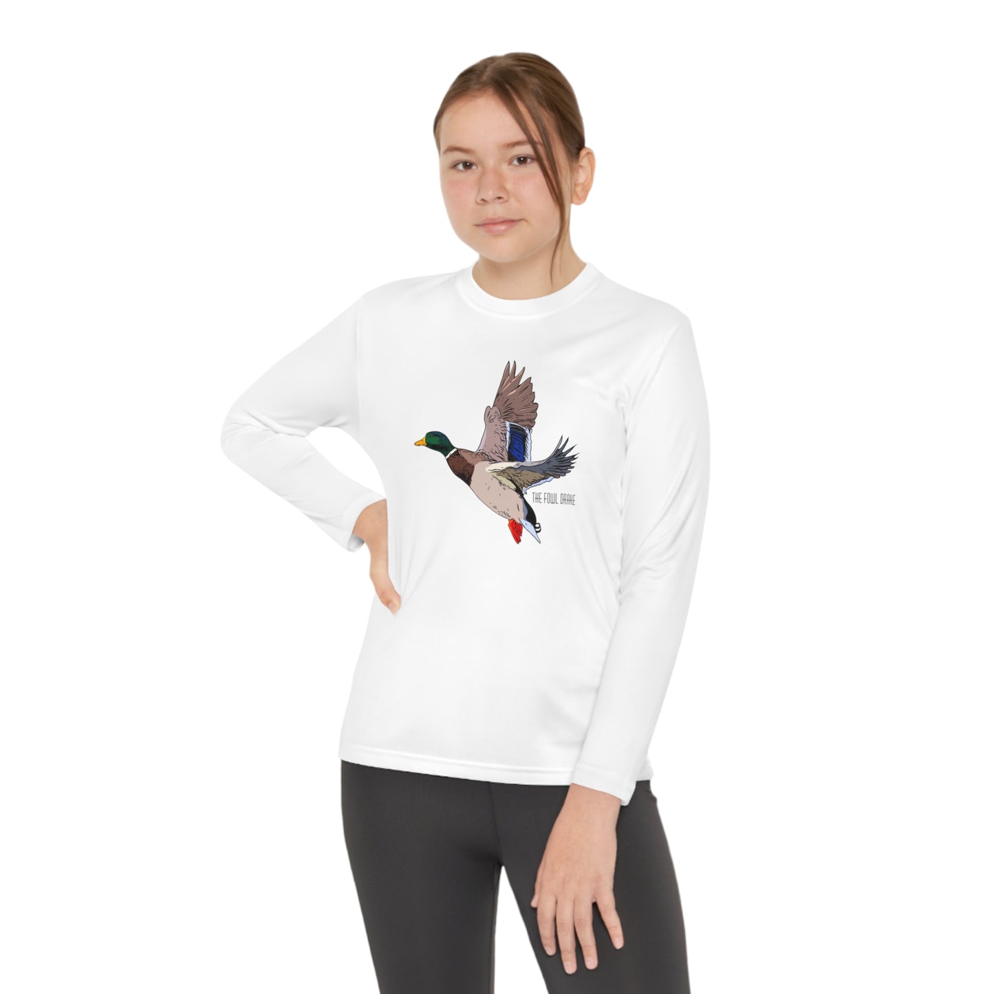 Full Plumed Drake Mallard Youth Long Sleeve Competitor Tee