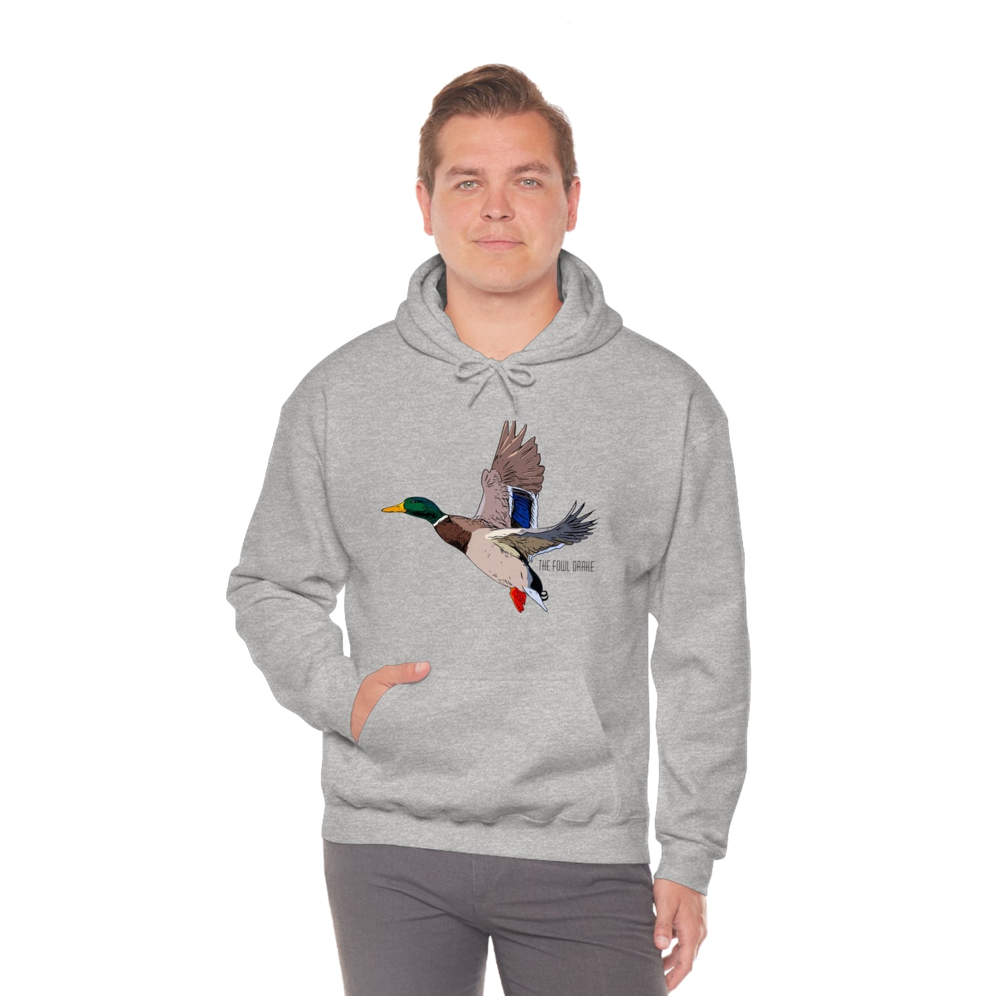 Full Plumed Drake Mallard Unisex Heavy Blend™ Hooded Sweatshirt