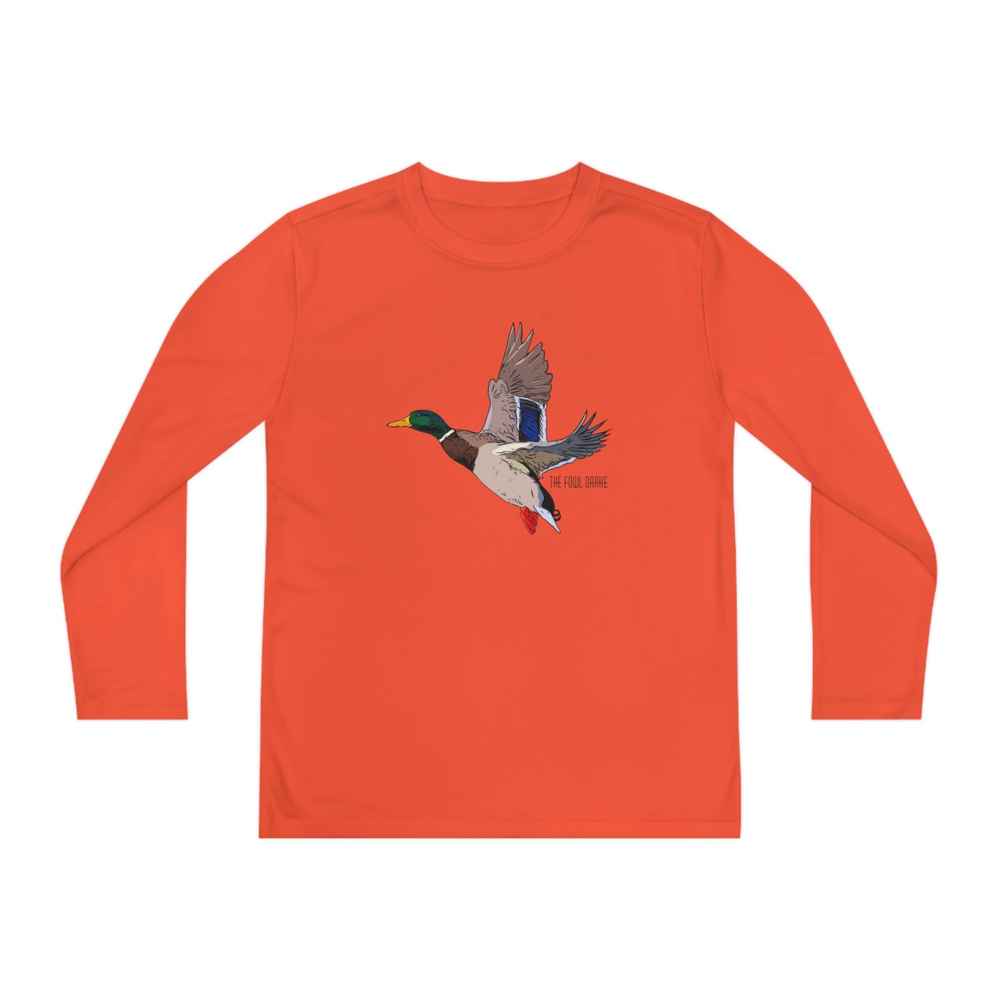 Full Plumed Drake Mallard Youth Long Sleeve Competitor Tee