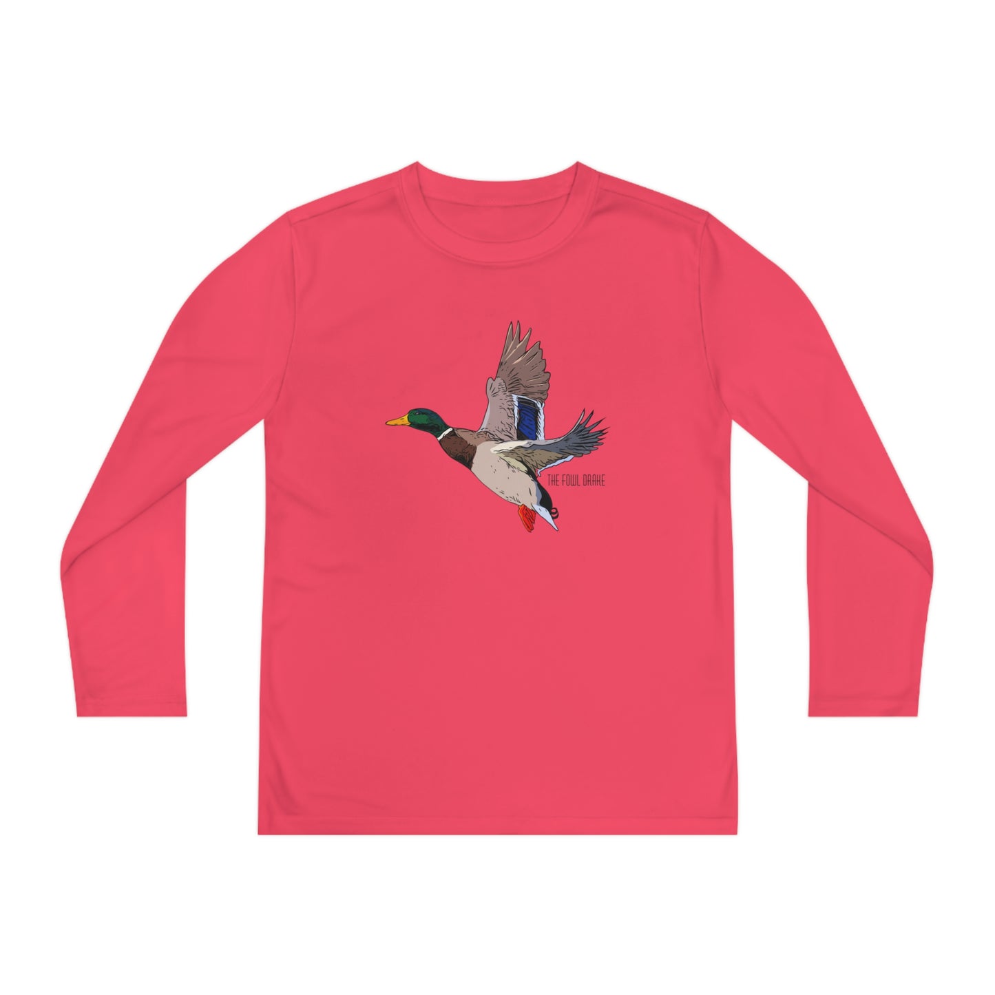 Full Plumed Drake Mallard Youth Long Sleeve Competitor Tee