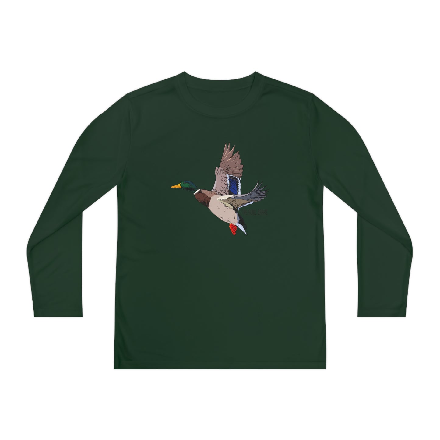 Full Plumed Drake Mallard Youth Long Sleeve Competitor Tee