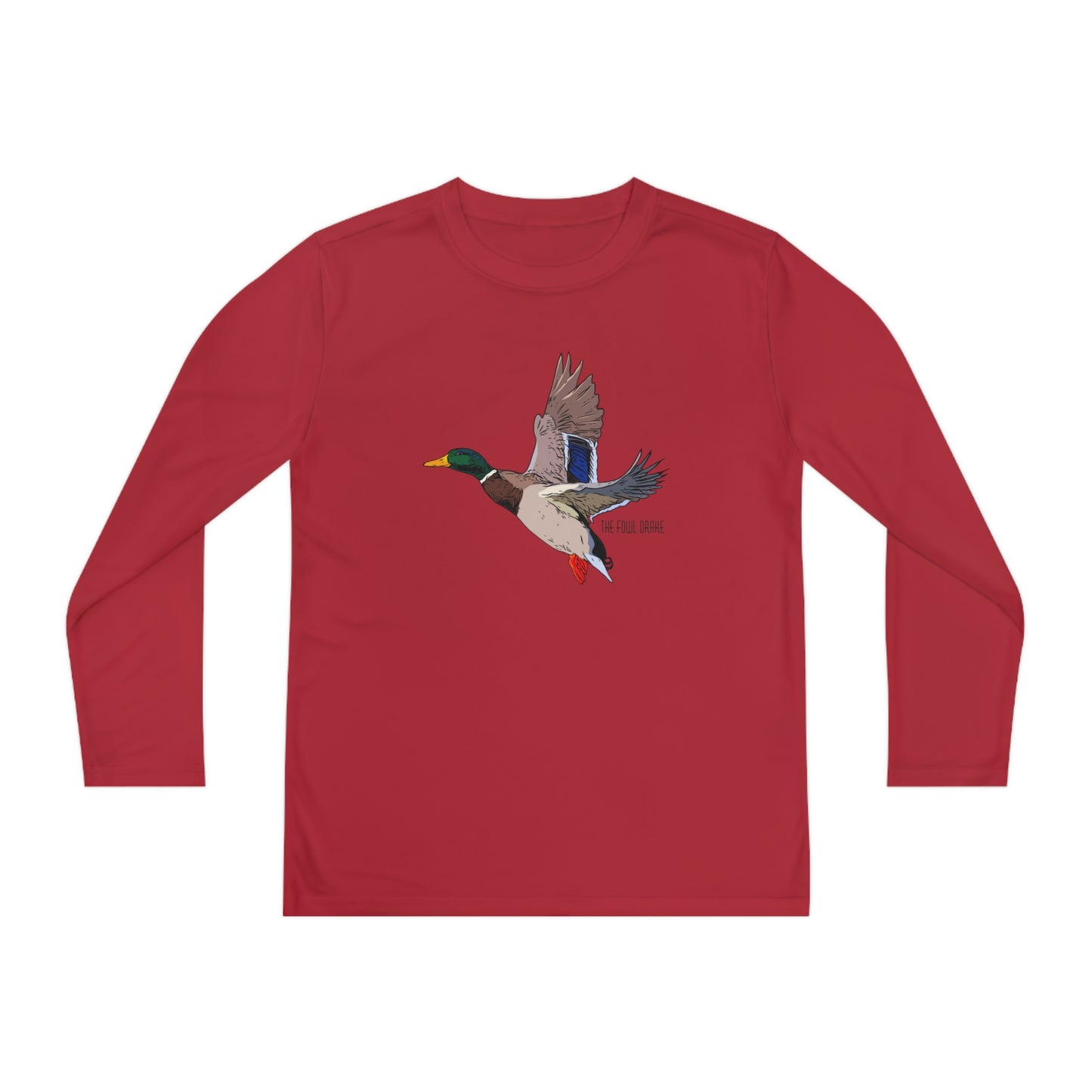 Full Plumed Drake Mallard Youth Long Sleeve Competitor Tee