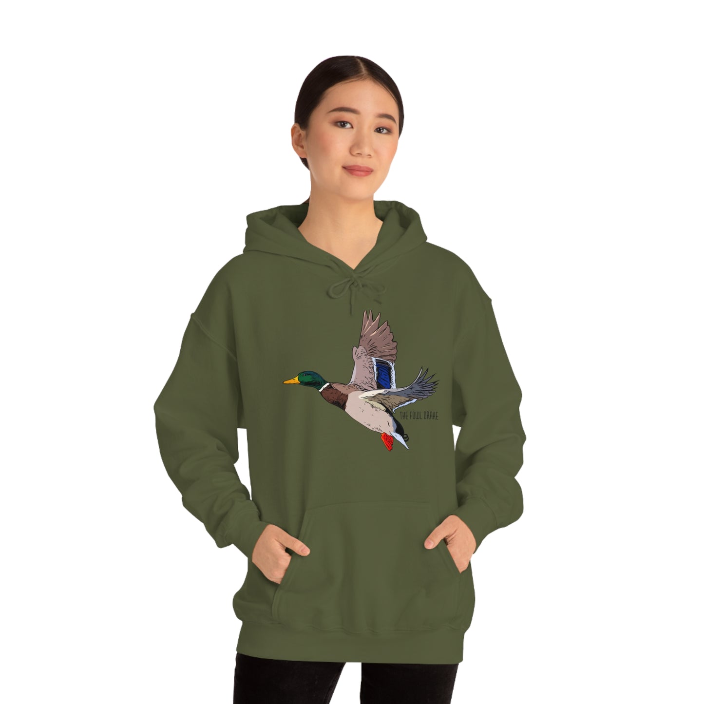 Full Plumed Drake Mallard Unisex Heavy Blend™ Hooded Sweatshirt