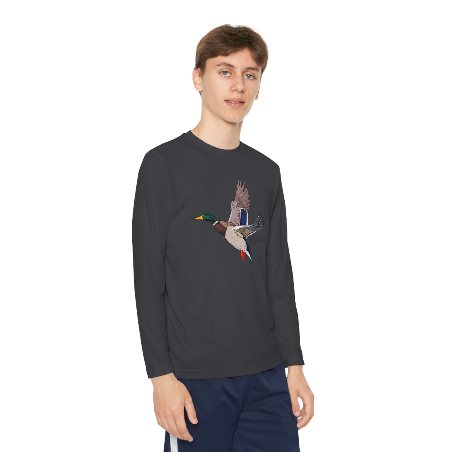 Full Plumed Drake Mallard Youth Long Sleeve Competitor Tee