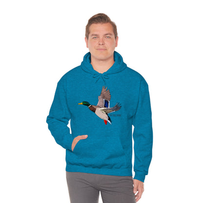 Full Plumed Drake Mallard Unisex Heavy Blend™ Hooded Sweatshirt