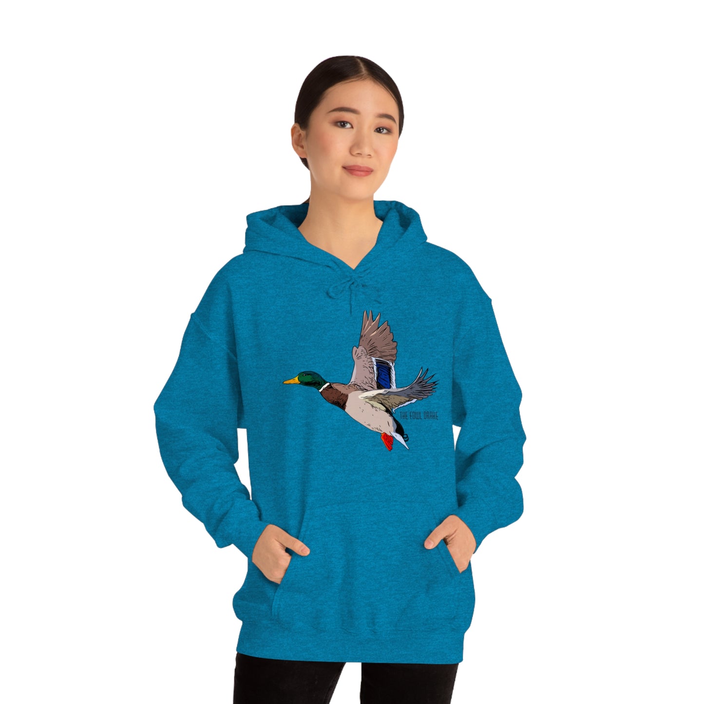 Full Plumed Drake Mallard Unisex Heavy Blend™ Hooded Sweatshirt