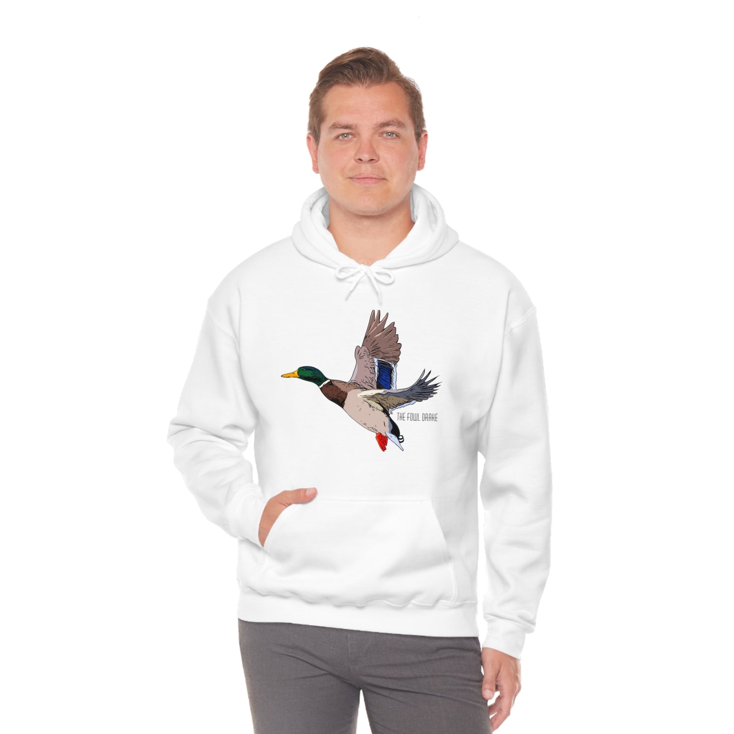 Full Plumed Drake Mallard Unisex Heavy Blend™ Hooded Sweatshirt