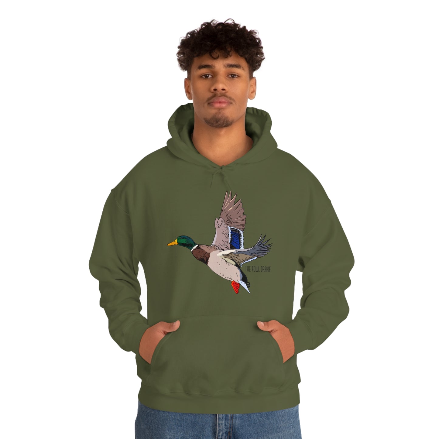 Full Plumed Drake Mallard Unisex Heavy Blend™ Hooded Sweatshirt