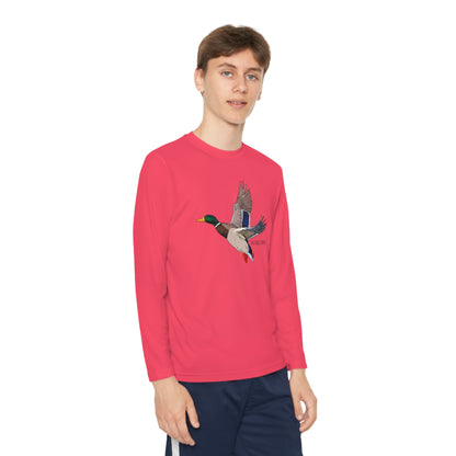 Full Plumed Drake Mallard Youth Long Sleeve Competitor Tee