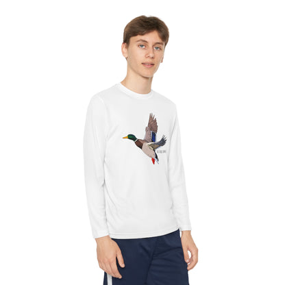 Full Plumed Drake Mallard Youth Long Sleeve Competitor Tee