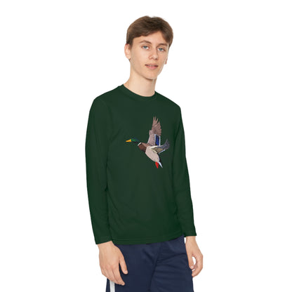 Full Plumed Drake Mallard Youth Long Sleeve Competitor Tee