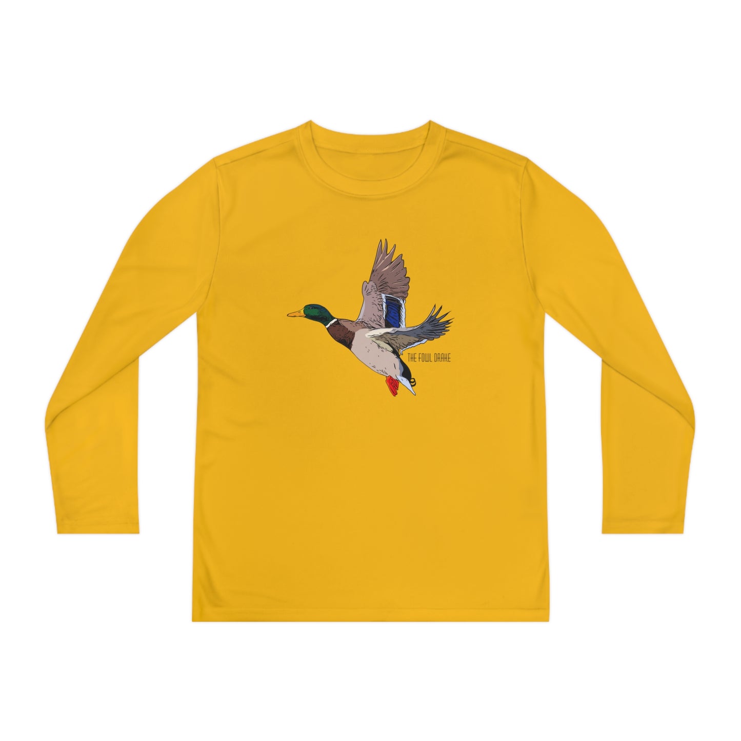 Full Plumed Drake Mallard Youth Long Sleeve Competitor Tee