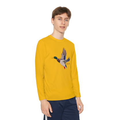 Full Plumed Drake Mallard Youth Long Sleeve Competitor Tee