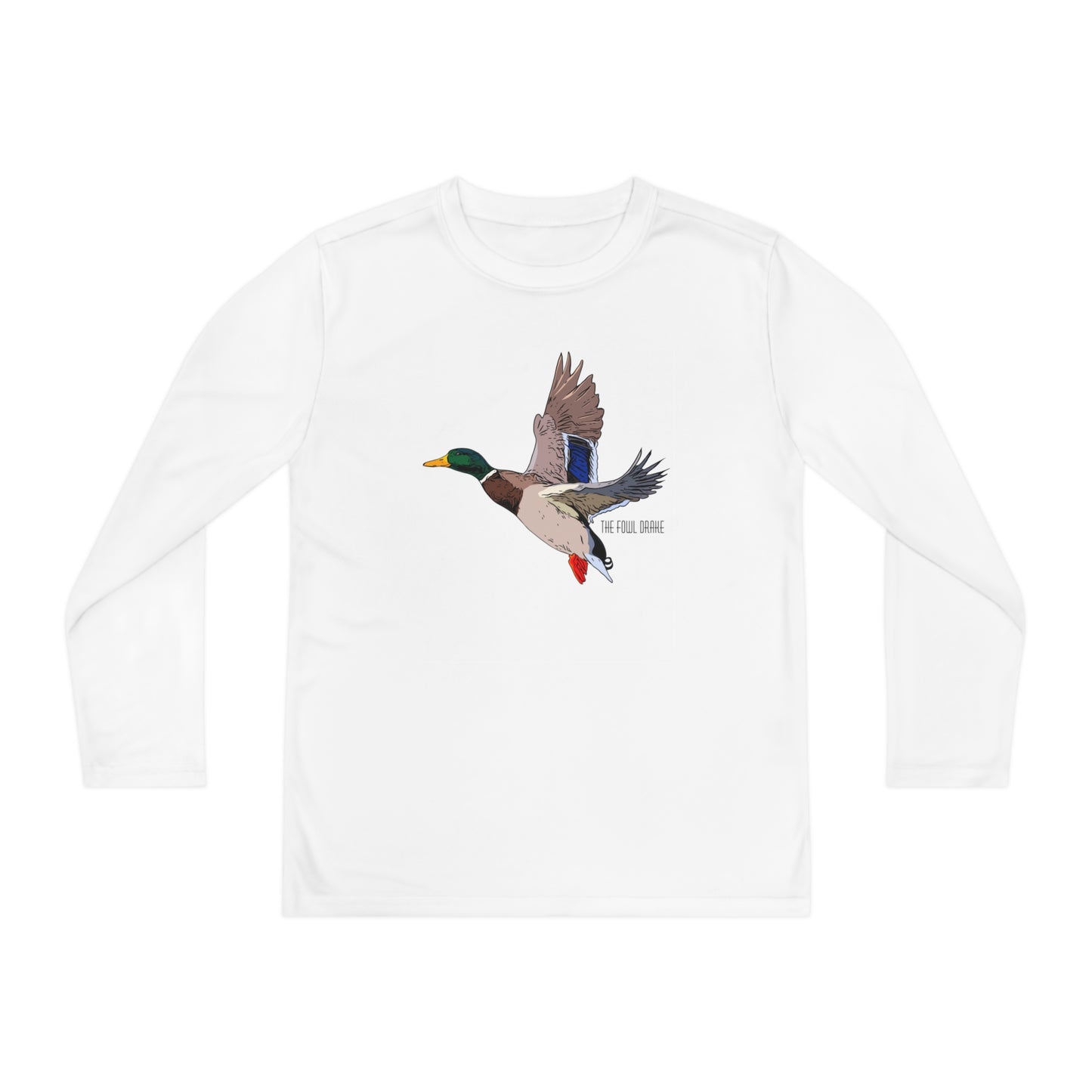 Full Plumed Drake Mallard Youth Long Sleeve Competitor Tee