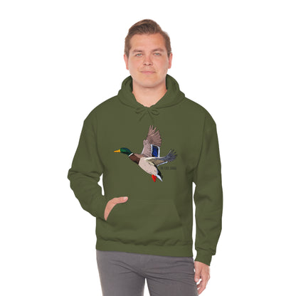 Full Plumed Drake Mallard Unisex Heavy Blend™ Hooded Sweatshirt