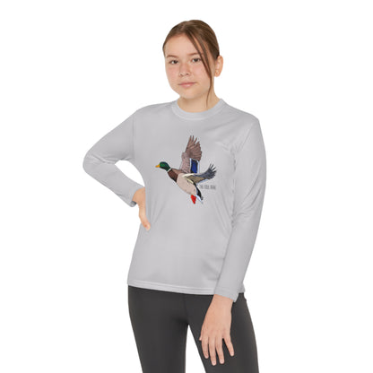 Full Plumed Drake Mallard Youth Long Sleeve Competitor Tee